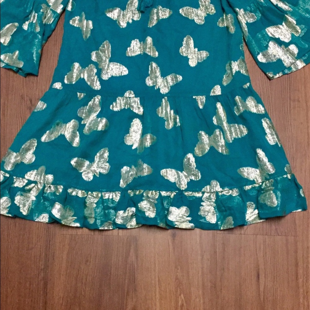 Juicy Couture Gold Metallic Butterfly Mini Dress - Picture 4 of 8